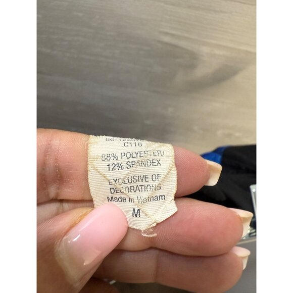 Womens Medium Tie-Dye Capri Leggings Blue & Green Polyester/Spandex Stretch Wais - Picture 8 of 8